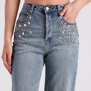 Tell Denim Works wash studded boot cut jeans size 5 Stretchy Studded Jeans